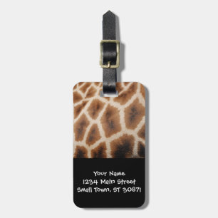 Reticulated Giraffe Pattern Wild Animal Print Gift Luggage Tag