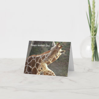 reticulated giraffes, Happy Mother's Day Card