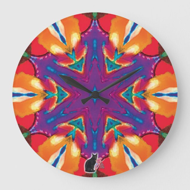Reticule Kaleidoscope Large Clock (Front)