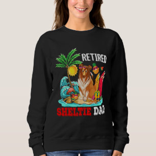 Retied Sheltie Dad Costume Retirement  Dog Owner Sweatshirt