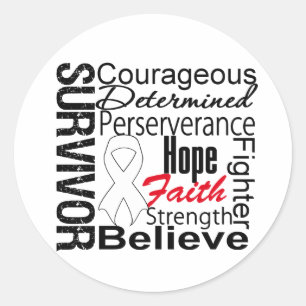 Retinoblastoma Survivor Collage Classic Round Sticker