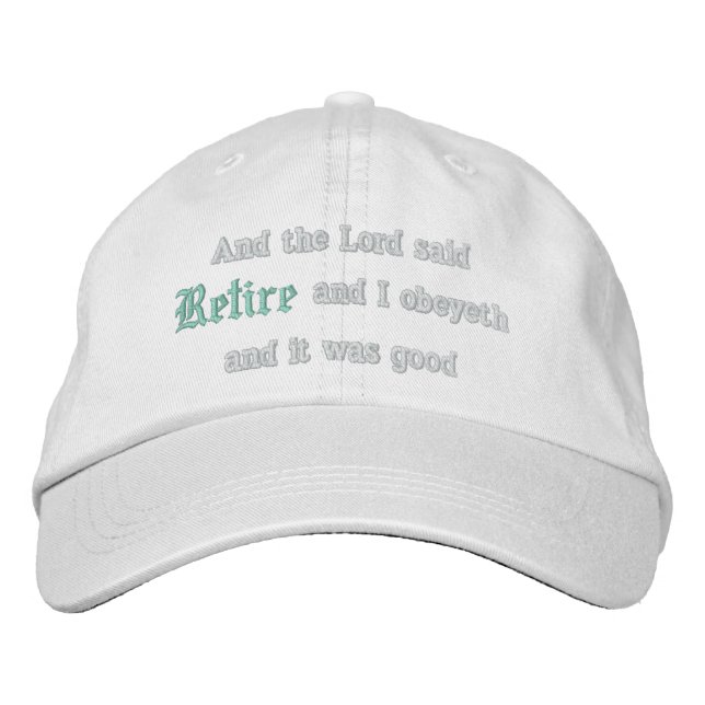 Retire Embroidered Hat (Front)