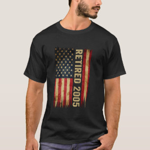Retired 2005 Men Women Funny Retirement 2025 Ameri T-Shirt