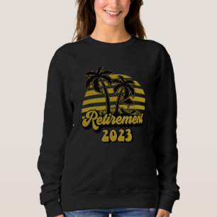 Retired 2023 Coworker Retirement Vintage Beach Sweatshirt