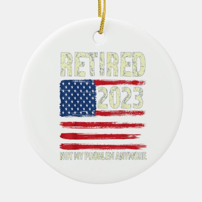Retired 2023 Retirement Ceramic Ornament (Front)