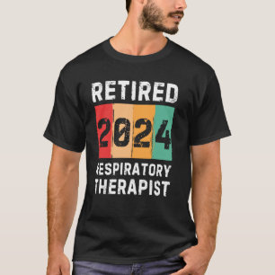 Retired 2024 Respiratory Therapist Vintage Retro R T-Shirt