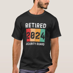 Retired 2024 Security Guard Vintage Retro Retireme T-Shirt