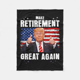 Retired 2025 Retirement 2025 Retiring 2025 Trump Fleece Blanket