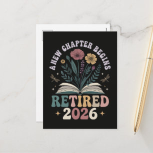 Retired 2026 A New Chapter Begins Holiday Postcard