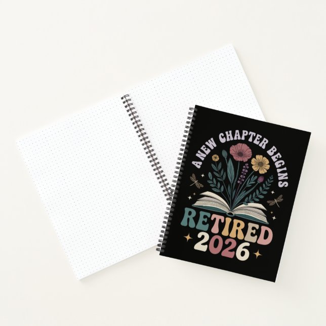 Retired 2026 A New Chapter Begins Notebook (Inside)