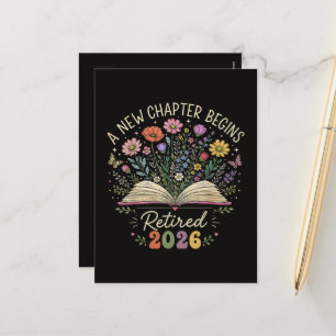 Retired 2026 A New Chapter Begins Retirement Holiday Postcard