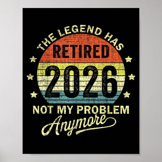 Retired 2026 Retirement 2026  Poster (Front)