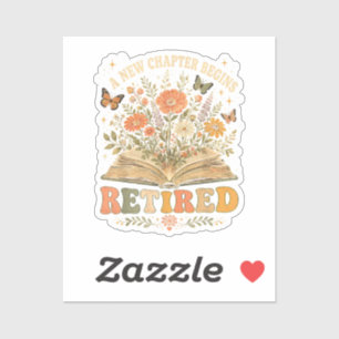 Retired A New Chapter Begins Retro Floral Book