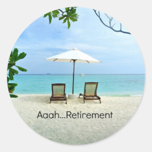 Retired - Aaah...Retirement Classic Round Sticker