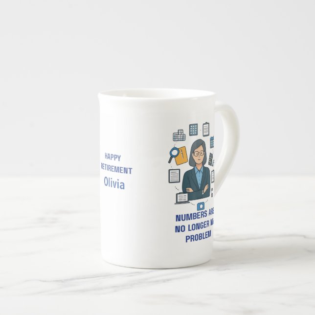 Retired Accountant Mug – Funny Retirement Gift (Front Right)