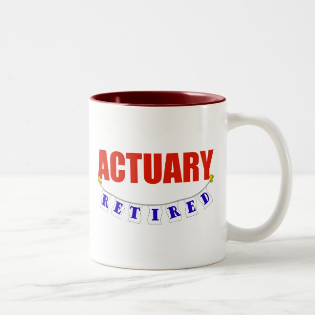 RETIRED ACTUARY Two-Tone COFFEE MUG (Right)