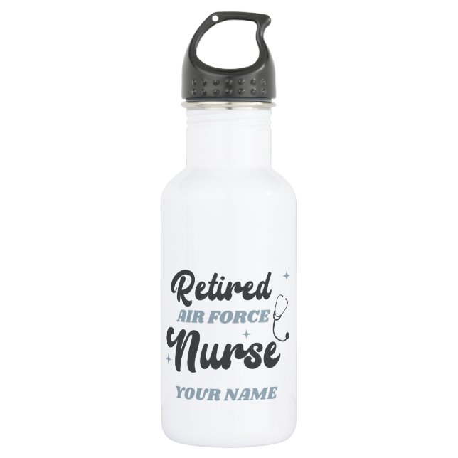 Retired Air Force Nurse Retirement 532 Ml Water Bottle (Front)