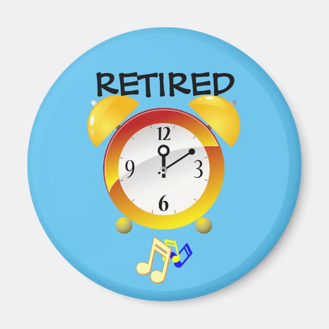 Retired Alarm Clock Magnet (Front)