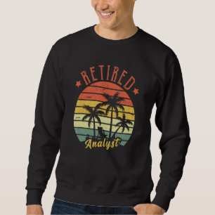 Retired Analyst Retro Vintage For Men Dad Sweatshirt