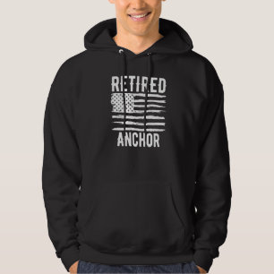 Retired Anchor Profession American Flag Hoodie
