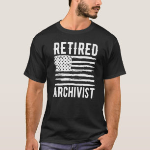 Retired Archivist Profession American Flag Premium T-Shirt