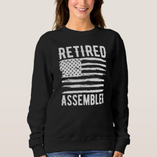 Retired Assembler Profession American Flag Premium Sweatshirt