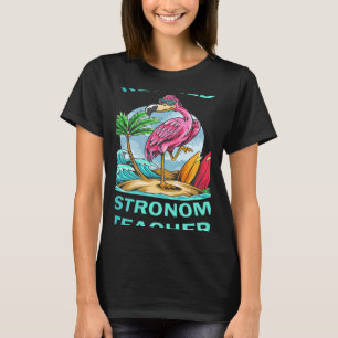 Retired Astronomy Teacher Flamingo T-Shirt