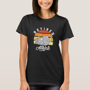 Retired Athlete Retro Cat Sportsman T-Shirt