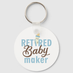Retired Baby Maker Funny Vasectomy Modern Cute  Key Ring