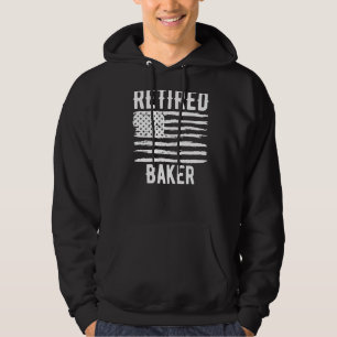 Retired Baker Profession American Flag Premium Hoodie