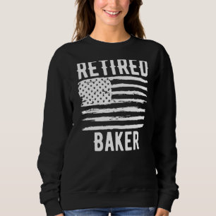 Retired Baker Profession American Flag Premium Sweatshirt