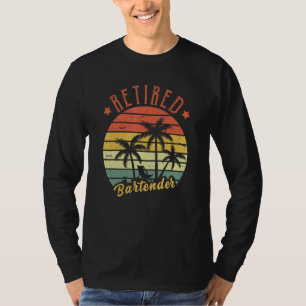 Retired Bartender Retro Vintage For Men Dad T-Shirt