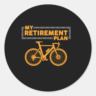 Retired Bike Rider Bicycle Cyclist For Classic Round Sticker