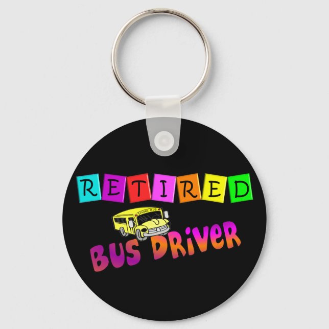 Retired Bus Driver Gifts Key Ring (Front)