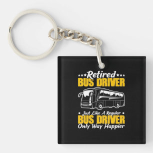 Retired Bus Driver Key Ring