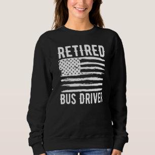 Retired Bus Driver Profession American Flag Premiu Sweatshirt