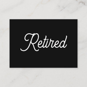 Retired Business Card