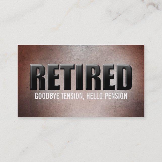 Retired Business Cards (Front)