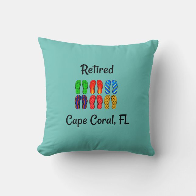 Retired, Cape Coral, FL Cushion (Front)