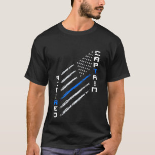 Retired Captain Law Enforcement Policeman Cop Mili T-Shirt