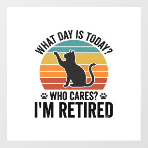 Retired Cat Vintage Sunset Funny Quote T-Shirt Des