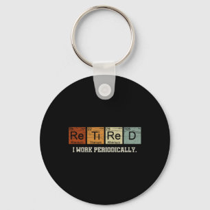 Retired Chemistry Teacher Science Retirement Gift Key Ring
