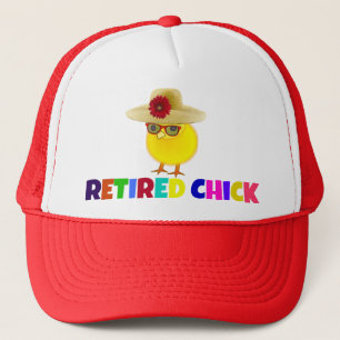 Retired Chick, colourful design Trucker Hat