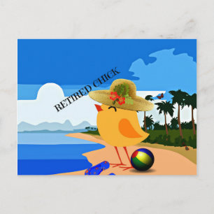 Retired Chick - Humour Postcard