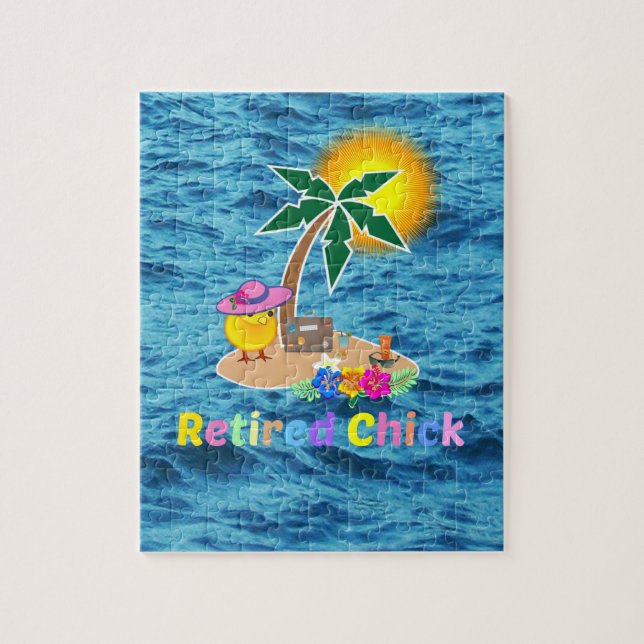 Retired Chick...oh, so cute Jigsaw Puzzle (Vertical)