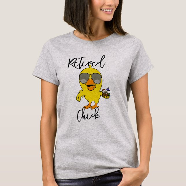 Retired Chicken Tee - Funny Farm Retirement Shirt (Front)