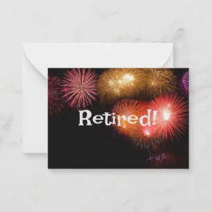 Retired! Colourful Fireworks Display. Card