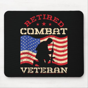 Retired Combat Veteran Veterans Deployment Combat Mouse Pad