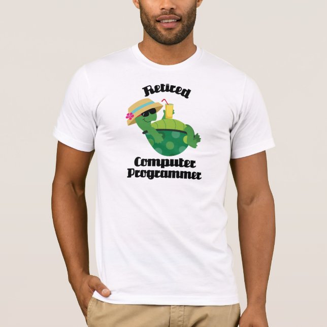 Retired Computer Programmer (Turtle) T-Shirt (Front)