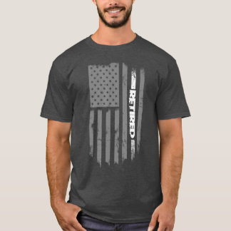 Retired Correctional Officer Flag America Thin T-Shirt